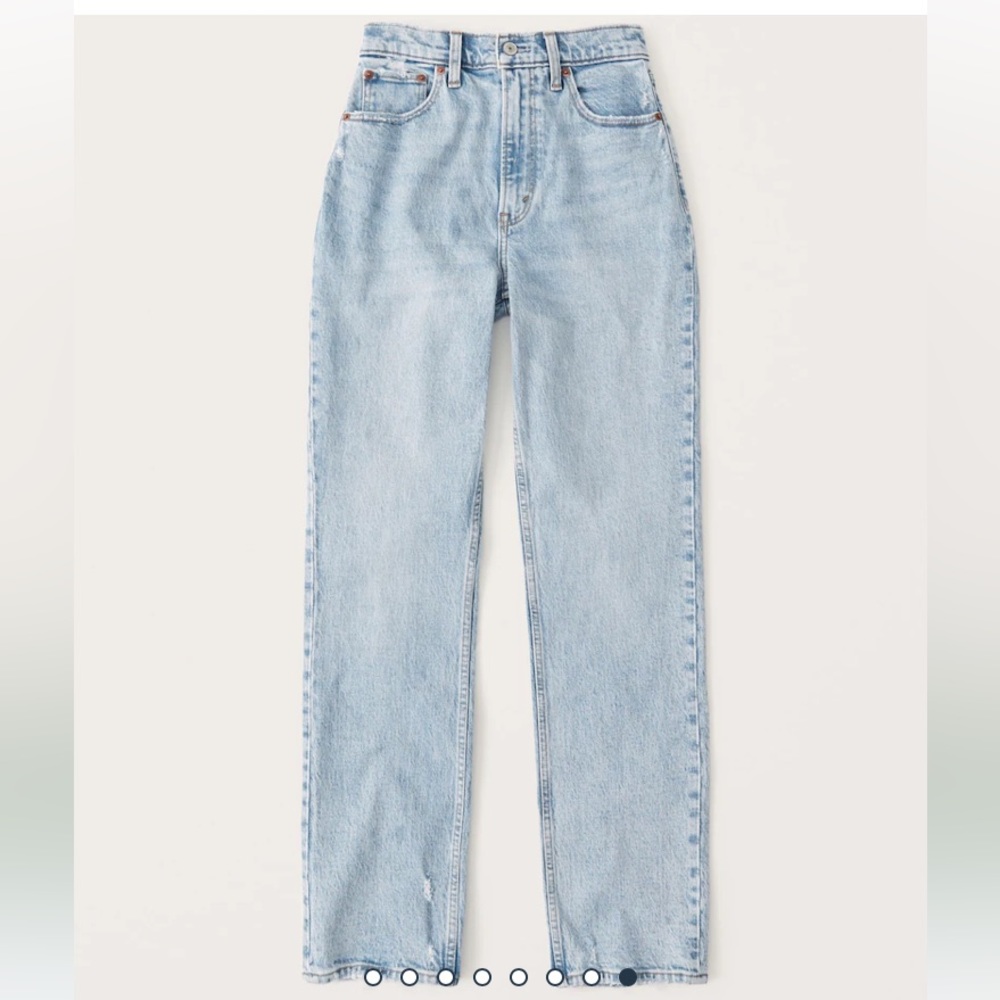 Abercrombie & Fitch Curve Love Ultra High Rise 90s Straight Jean
